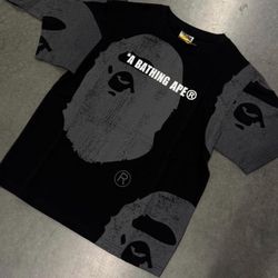 Black/grey small bathing ape vape tee