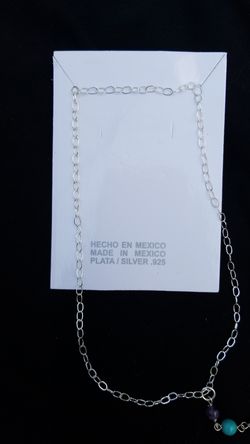 7 chakras necklace made in Mexico.925