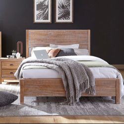 Grain Wood Montauk Solid Wood Queen Bed – Driftwood