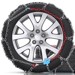 Snow-Chains Auto Fixing 1 Min Quick Fit Easy Installation Tire-ChainsUniversal Emergency Tire Traction Chain for Passenger Car and SUV - (XM-130)