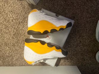 Air Jordan 13 White Yellow Sneakers