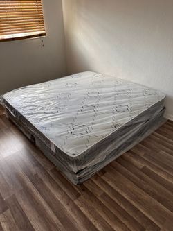 King mattress regular and box spring set (2pc - brand new) NEW KING-QUEEN-FULL-TWIN SIZE SETS MATTRESS AND BOX SPRING 2-pcs