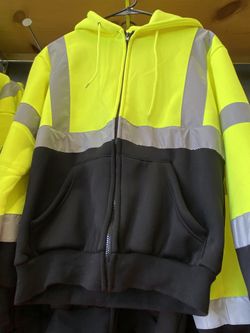 High Visibility Zip Up Hoodie