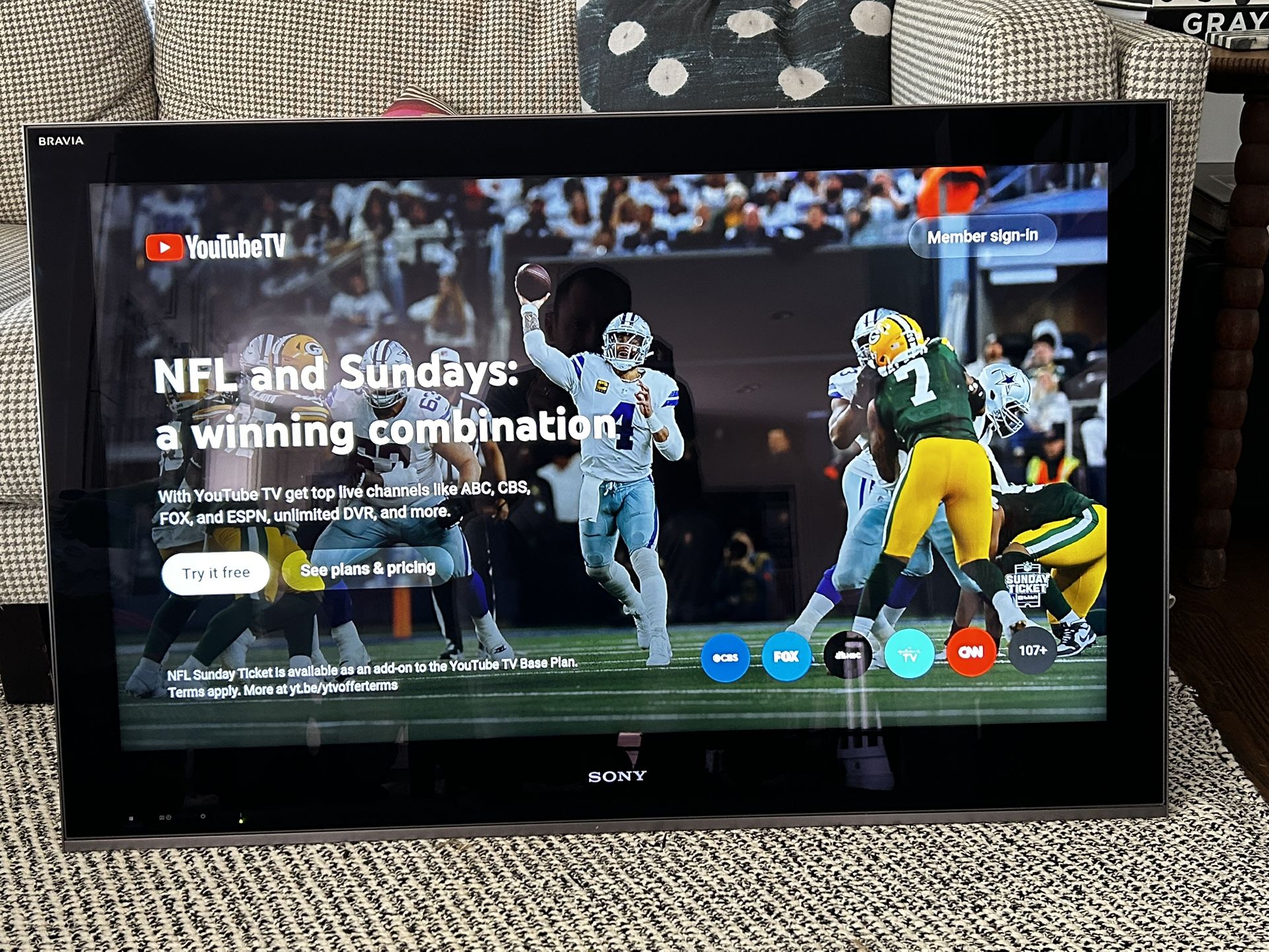 Sony Bravia 42” TV w/ Amazon Fire Stick