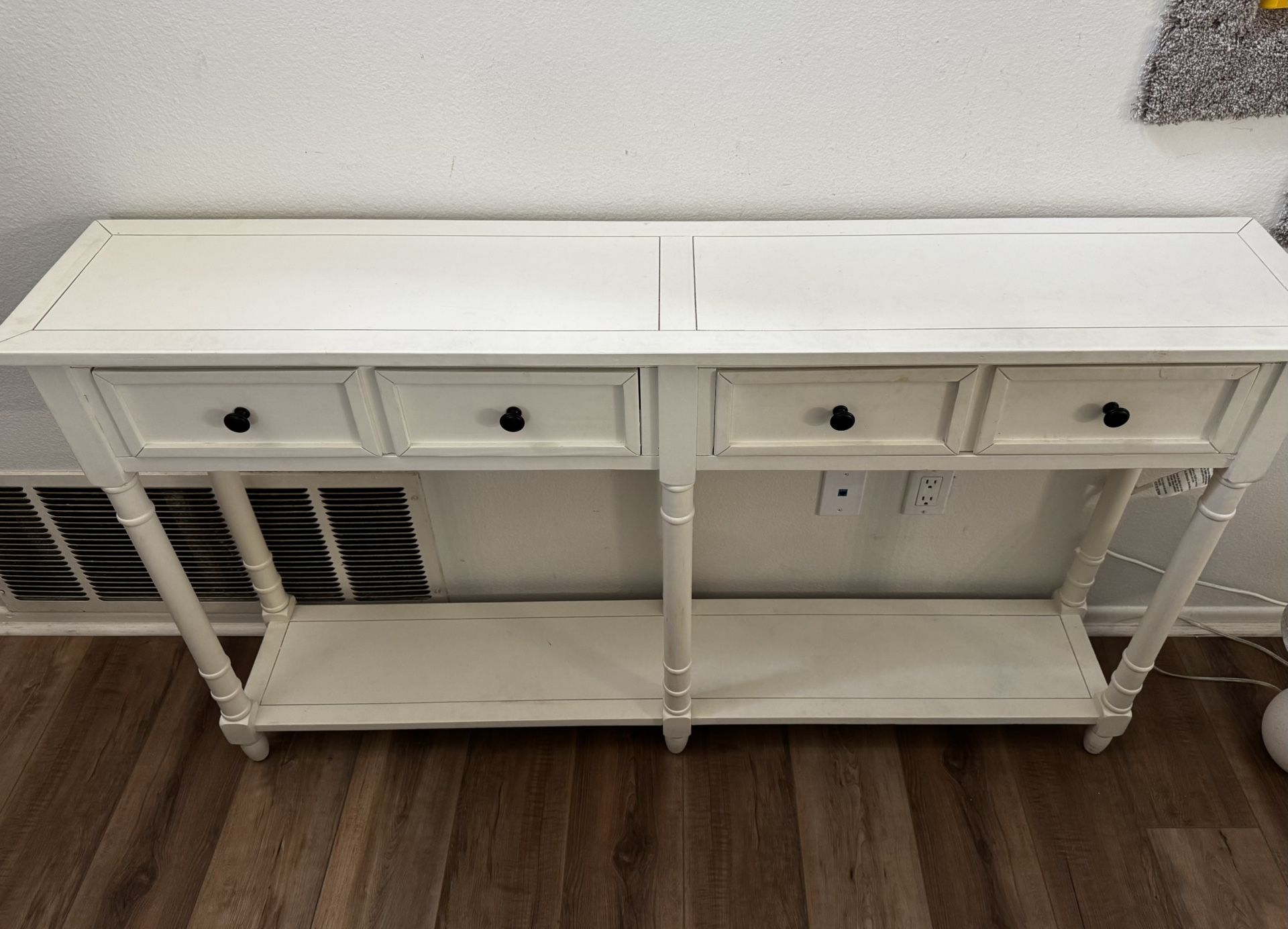 White console table, entryway table