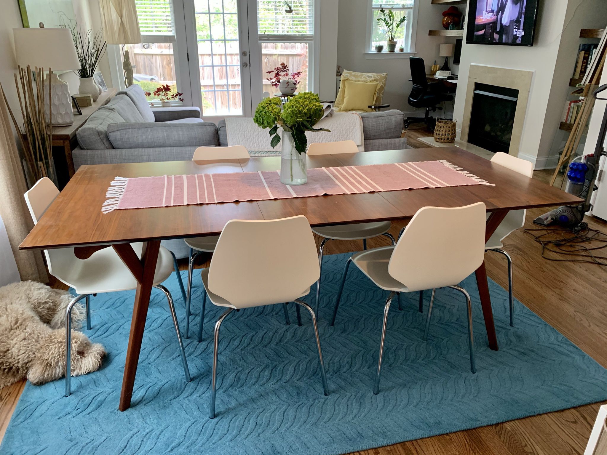 West Elm Glass Dining Room Table