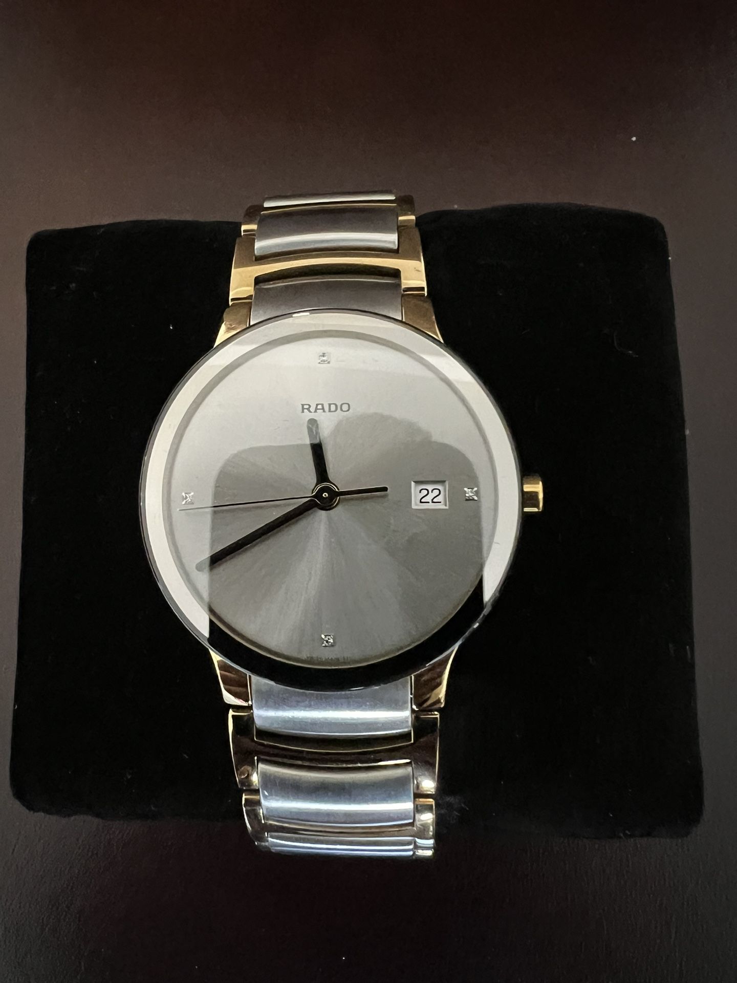 Rado Centrix Silver Dial Quartz Two-Tone Men’s Watch