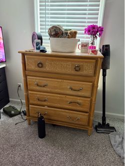 Boho Coastal Style Solid Wood Dresser