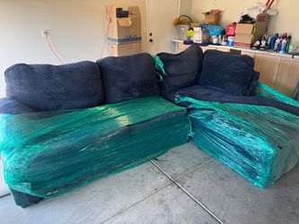 2 piece navy blue sectional