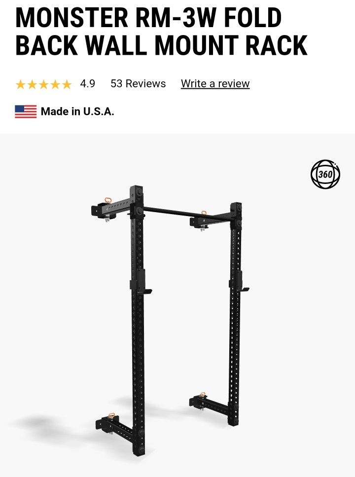 Rogue Fitness Monster RM-3W Fold Back Rack