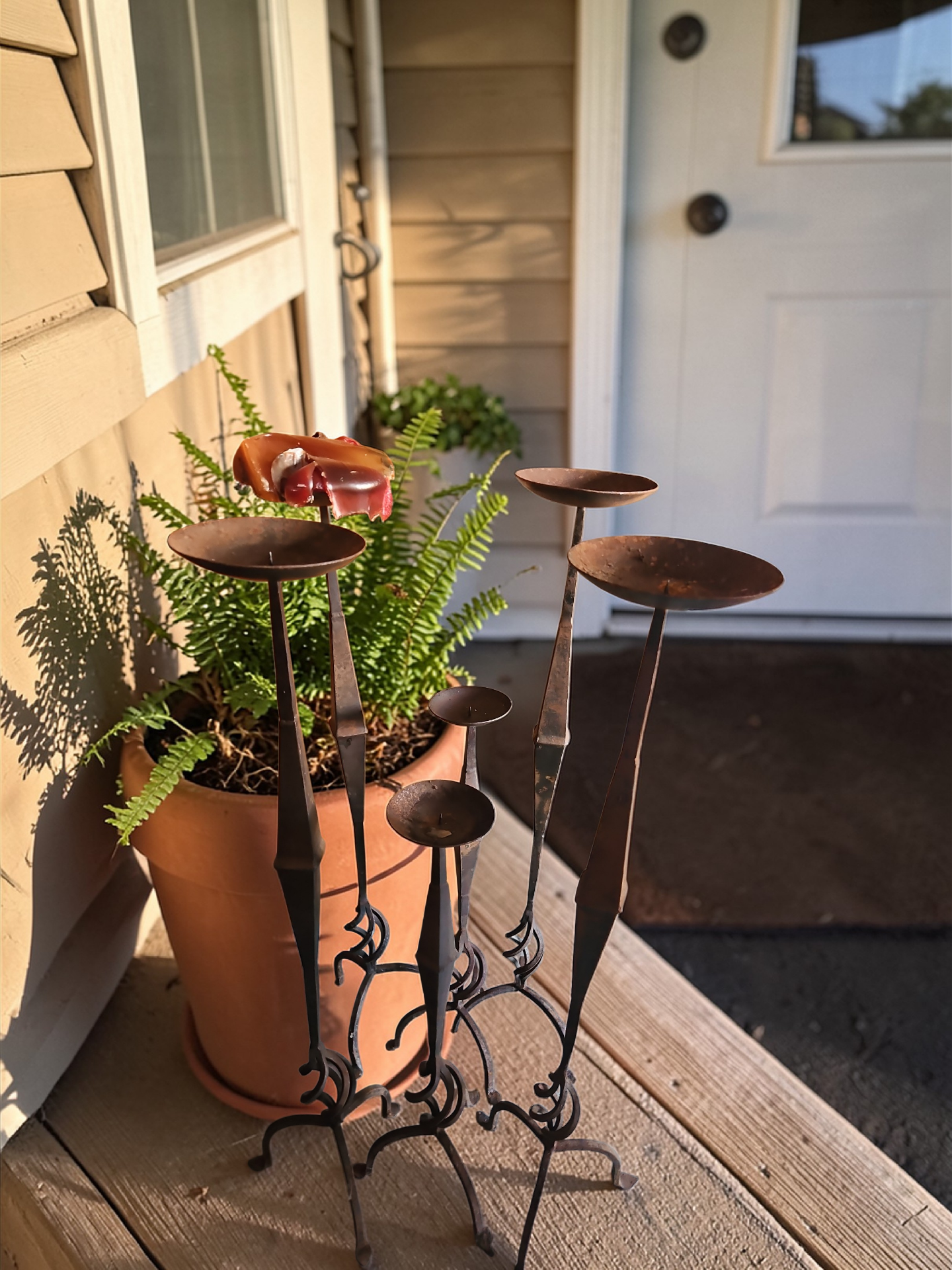 Wrought Iron Candle Holders