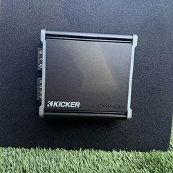 Kicker CXA 400 amp / attached enclosure for 12” Sub