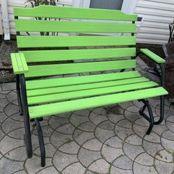 Beautiful Green/Black Double Glider Swing 