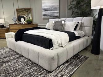Chesapeake Upholstered Bed — Plush Performance Fabric Platform Bed
