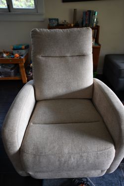 Watson & Whitely Zero Wall Fabric Recliner W Power Headrest