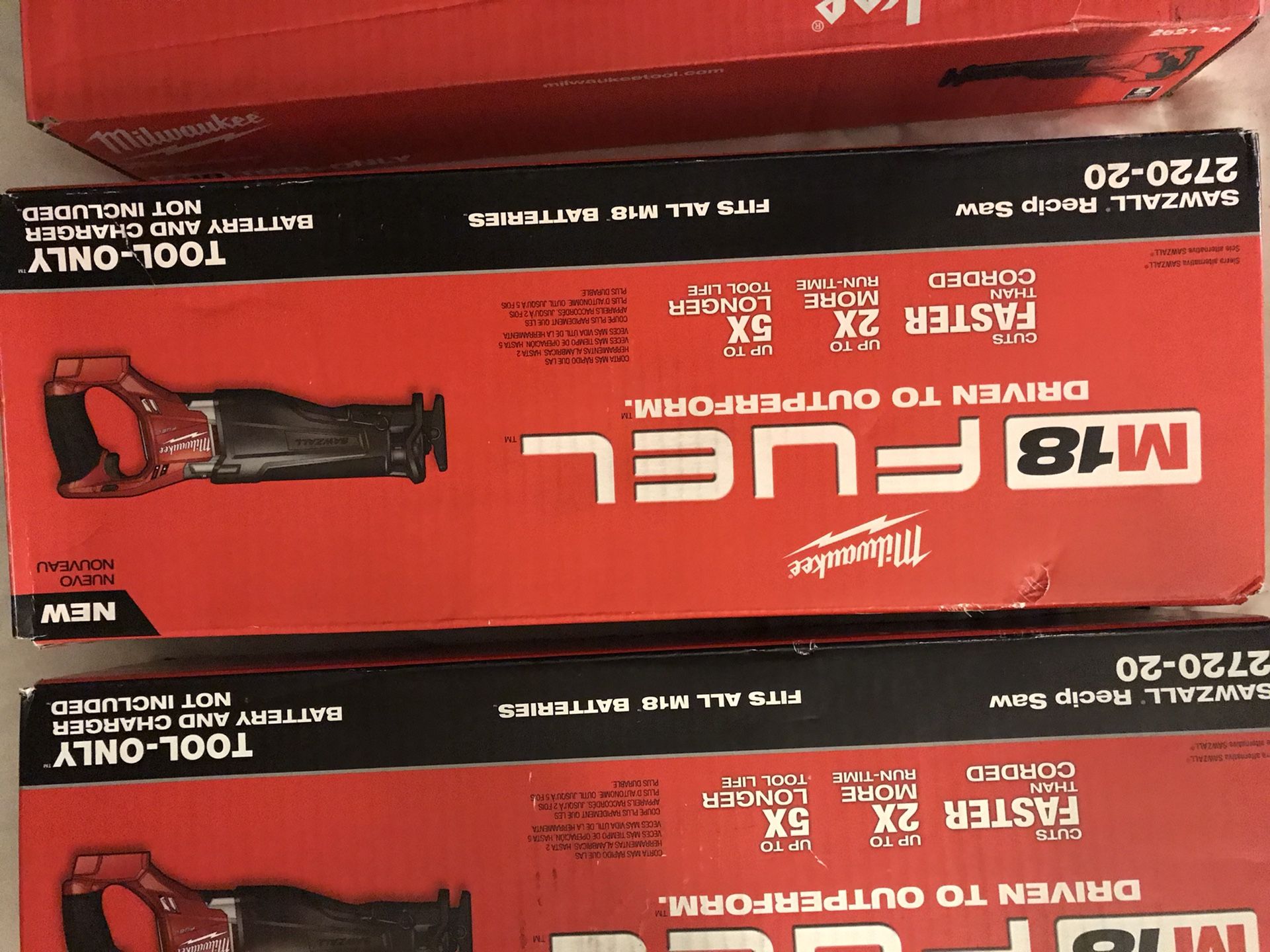 Milwaukee fuel 18 volt m18 brushless reciprocating saw Sawzall new