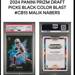 Malik Nabers 2024 Panini Prizm Draft Picks Black Color Blast 