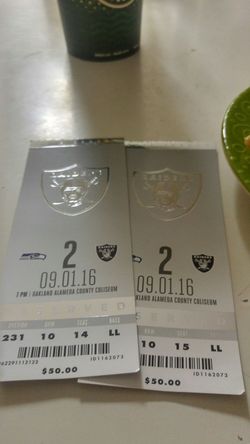 2 Raiders ticket tonight
