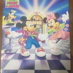 Vintage 1986 Disney, Mickey and Minnie 50s Diner Dancing, Jukebox, 100 Pc Puzzle