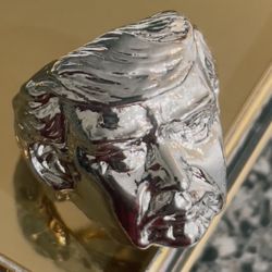 President Trump Silver super shinny ring Size 10.