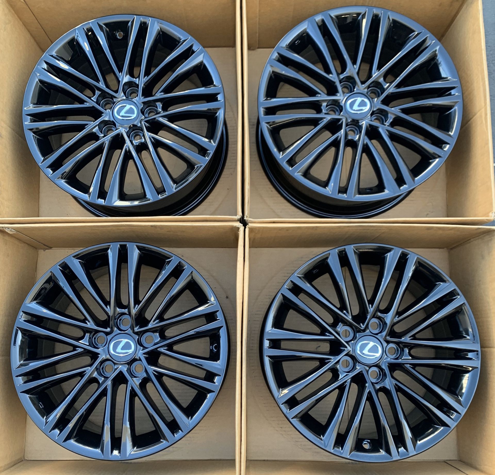 17” Lexus ES350 factory wheels rims gloss black new