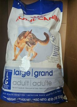 Dry dog food 40lbs, New never open, Have 2 Bags of 40lbs, 40 each or 75 for both, 1 bag has accidentally cut on the plastic while moving it somewhere,