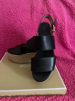 Michael Kors black platform sandals
