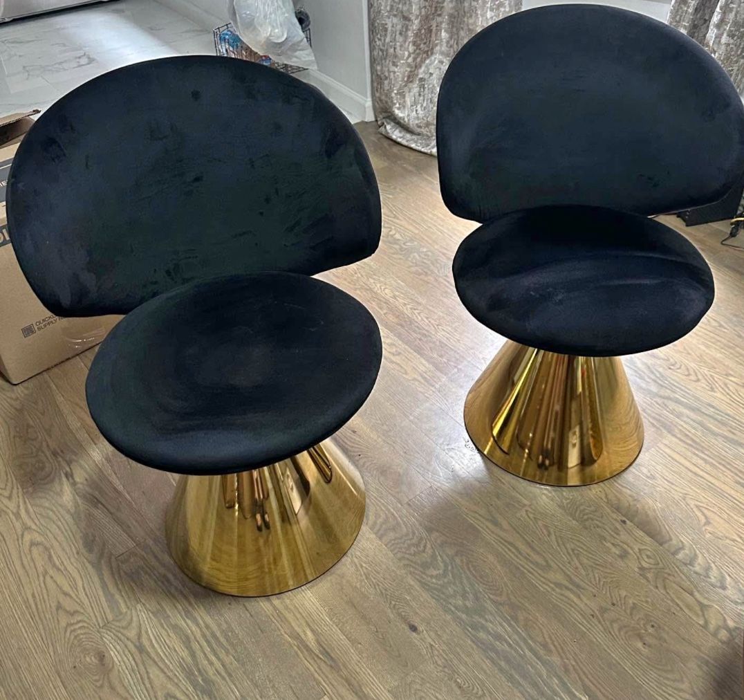 Luxury Black And Gold Chairs
