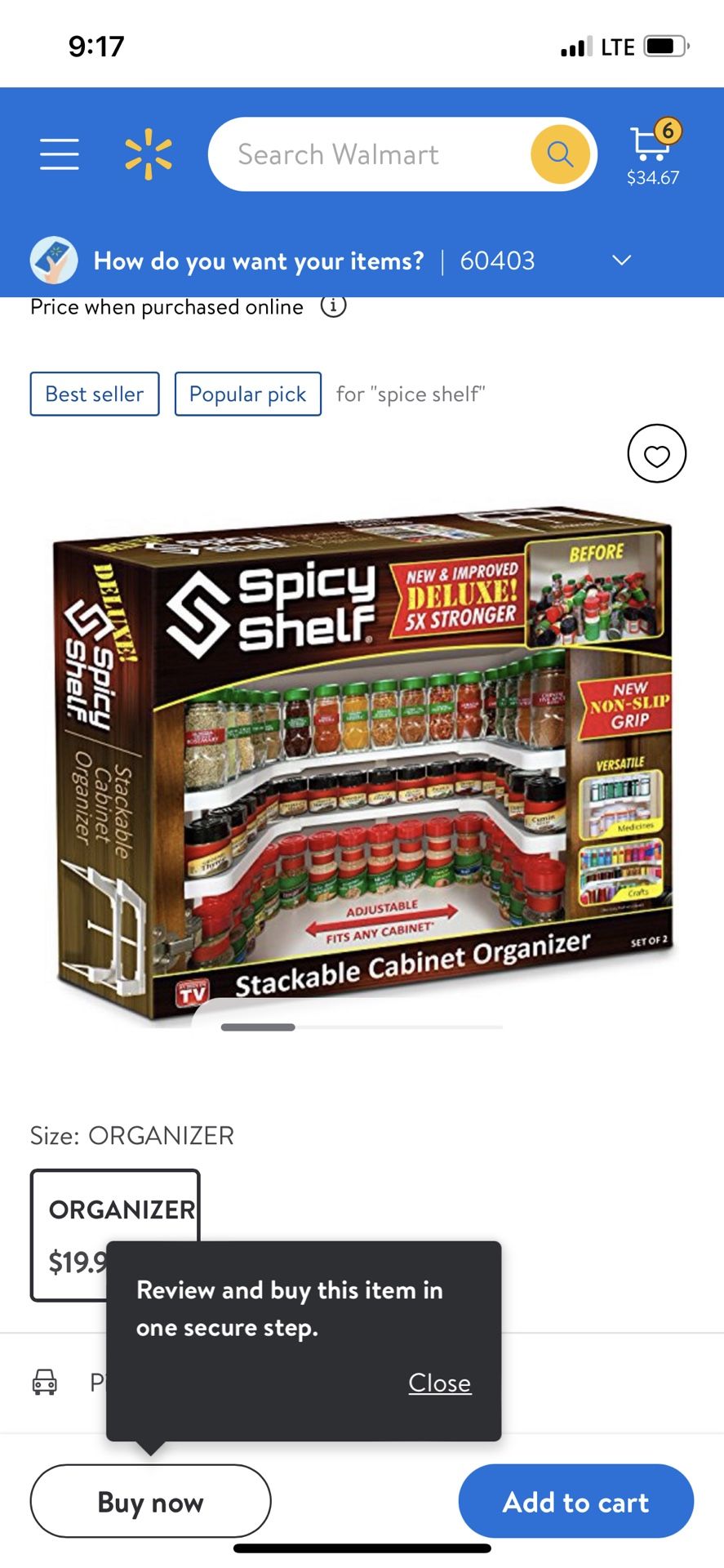 Spice Shelf Organizer