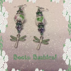 Handcrafted dragon fly earrings