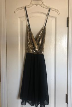 Gold and black dress