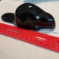 Pearlized Marblecraft Black Beaver Sculpture 