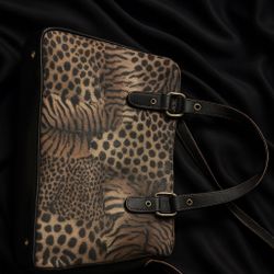vintage Andiamo animal print tote/shoulder bag