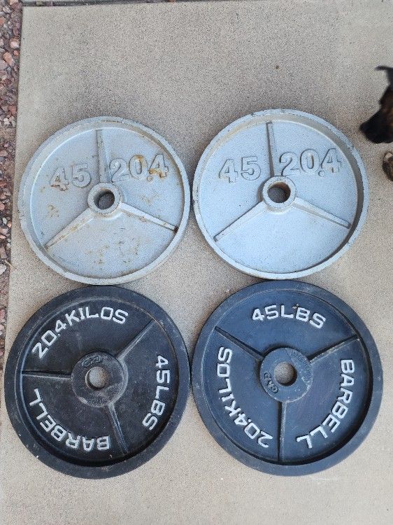 4 45lbs Weight Plates
