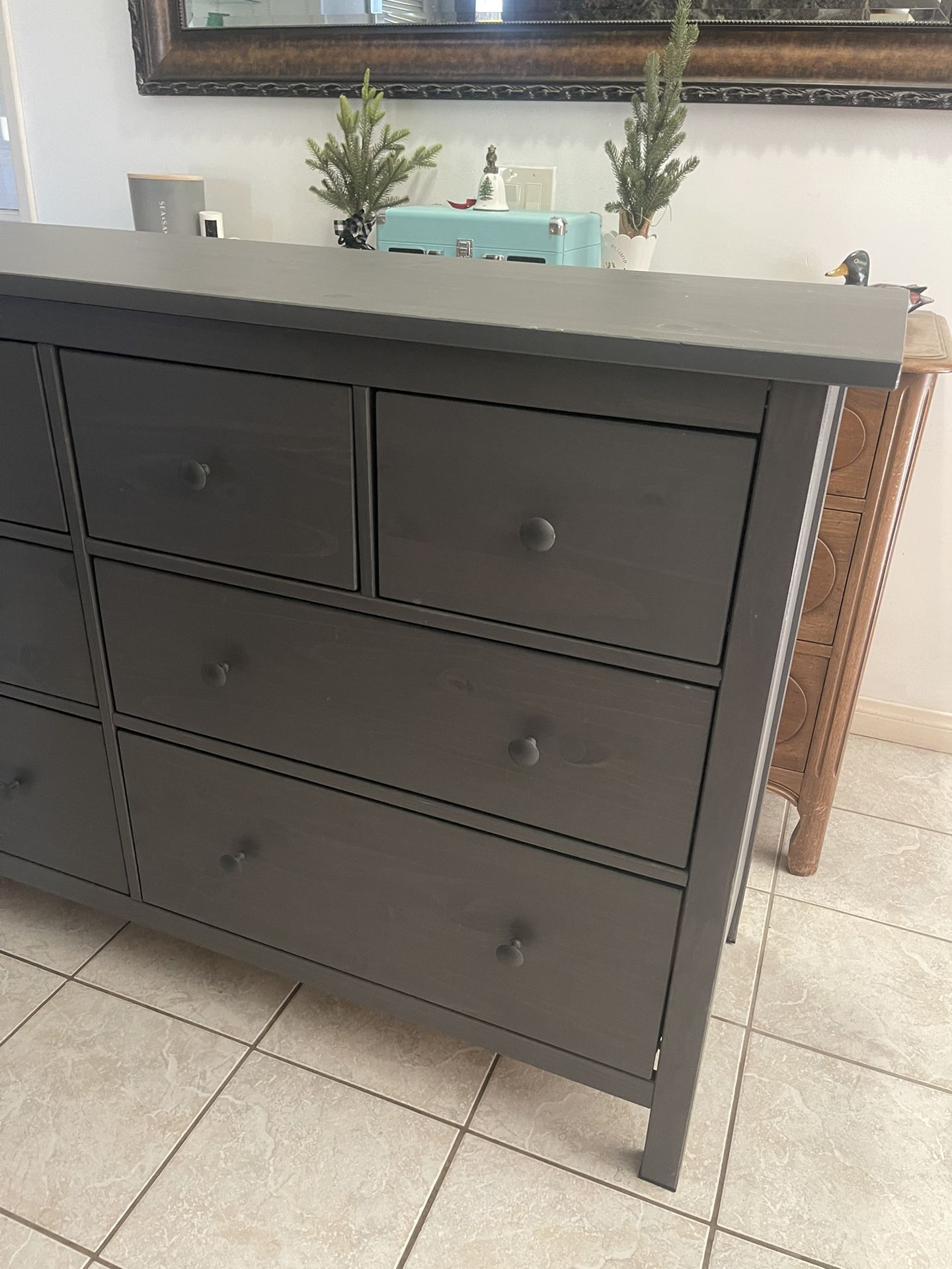 grey dresser with mirror ikea IKEA HAUGA 8-drawer dresser, gray, 54 3/8x41