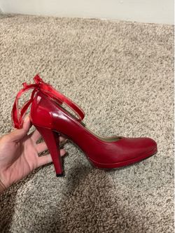 Leather red heels
