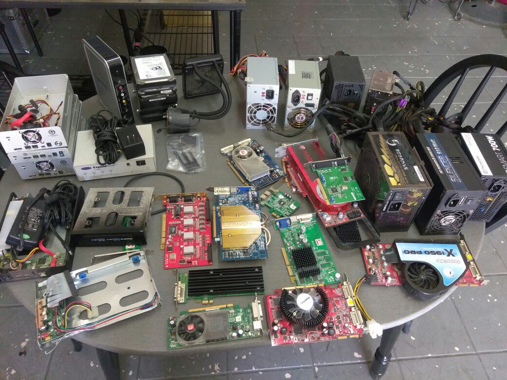 Laptops, Desktops parts, various items