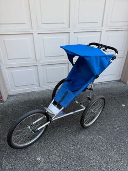 ✅ RARE Vintage 90s THE BABY JOGGER CO Made in Yakima WA USA Blue Accessibility Stroller