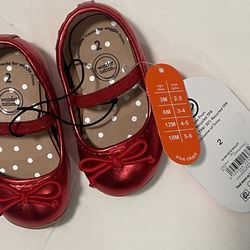 New - Infant Girl “Bow Ballet Shoes”