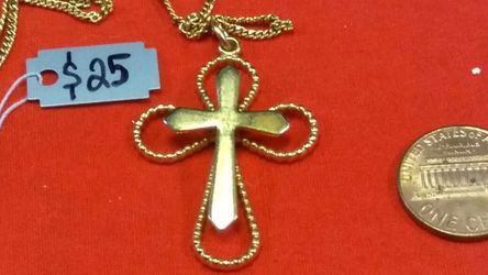 Gold plated necklace.