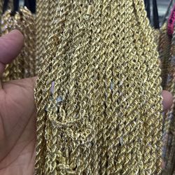 14k Gold Rope Chains All Sizes  Come To The Jewelry Store For More Information Thank You 