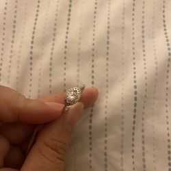 Real 925 Sterling Silver White Sapphire Wedding Ring Size 7