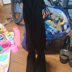Suide Black  Thigh High Boots 