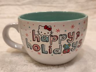 Hello Kitty Silver Buffalo Happy Holidays 24oz Ceramic Mug