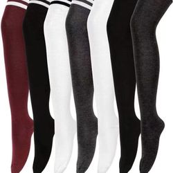 Womens Thigh High Socks /7pairs