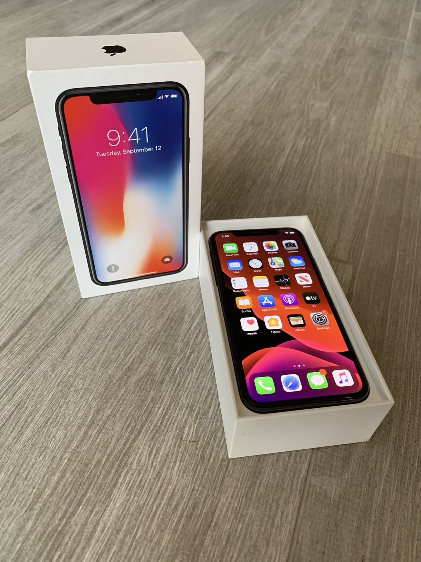 iPhone X 256GB UNLOCKED FOR ANY CARRIER w/charger and box