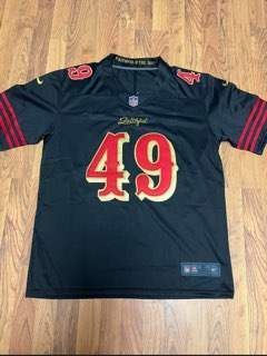 Brand new never worn 49ers Black Rivalries #49 Faithful Stitched Jersey