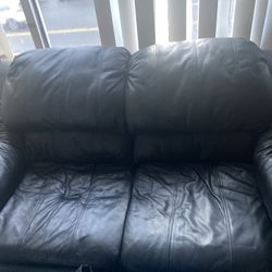 Black Leather Couch Twin Sleeper