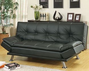 New! Black Contemporary Sofa Bed/Futon ($39 Down) NO CREDIT CHECK FINANCING
