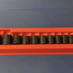 Snap-on Tools 11 pc 1/2" Drive 6-Point SAE Flank Drive® Shallow Impact Socket Set (3/8-1")